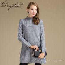 China Big Factory Good Price Turtleneck Pollover Woolen Women Cashmere Sweater With Pocket